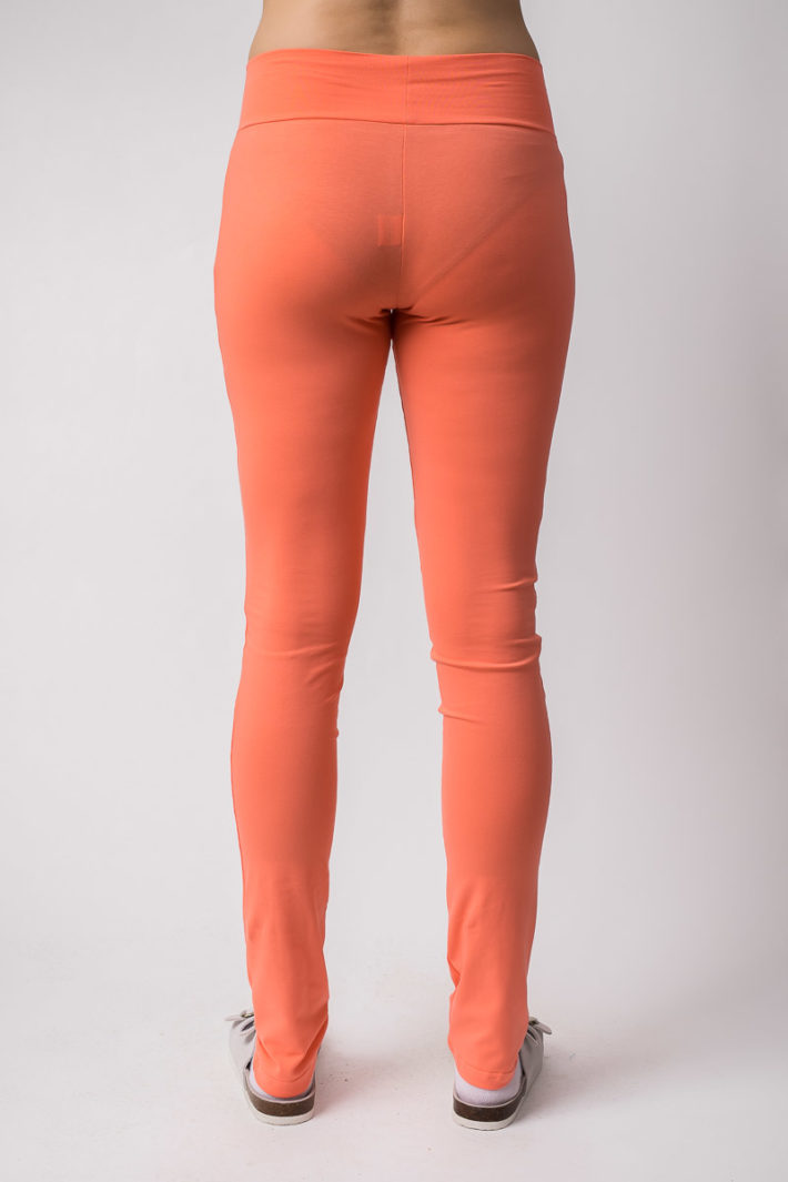 Zoe dámske elastické legíny dlhé - lososová - Image 2