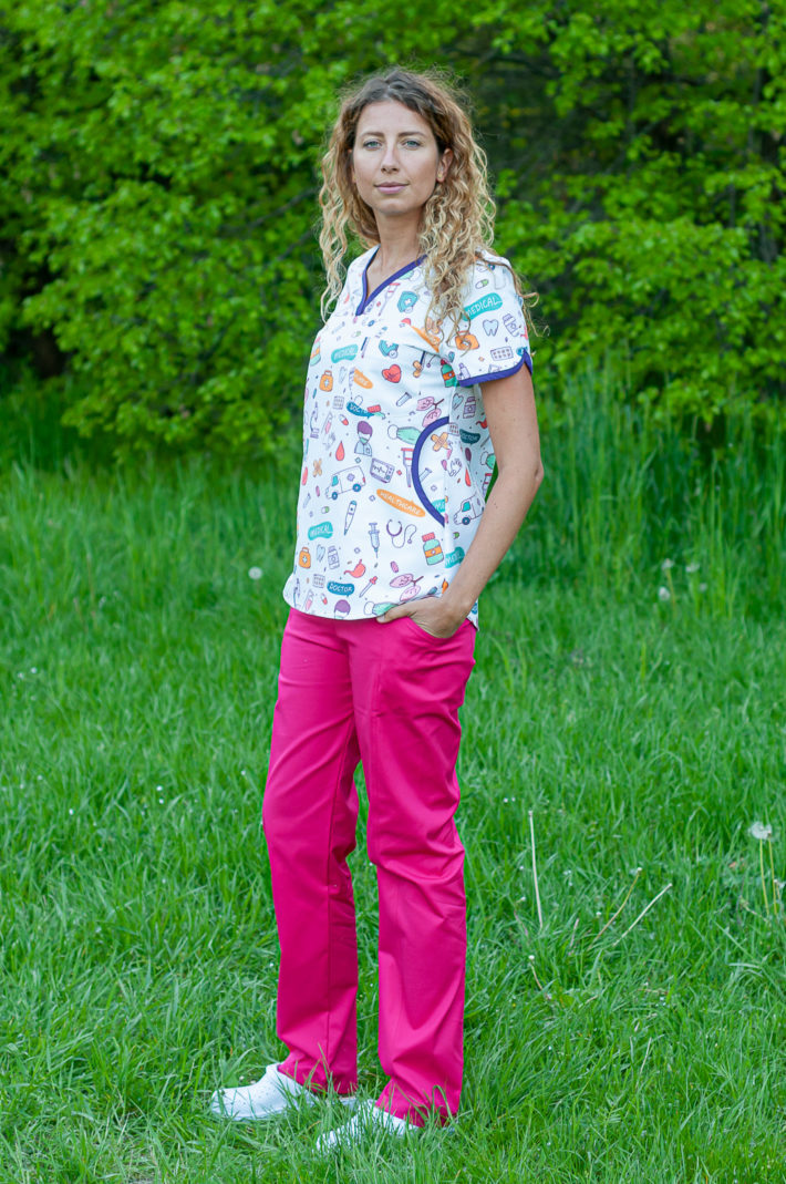 Azalea dámsky top Healthcare/ fialová